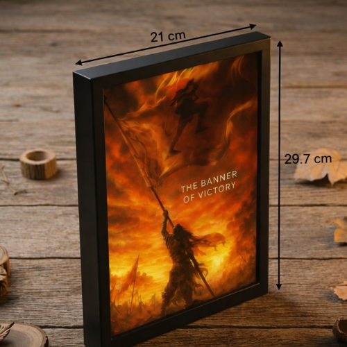 Warrior Victory Wall Poster With Frame A4 Size