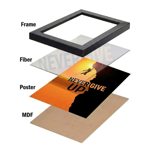 Warrior Victory Wall Poster With Frame A4 Size